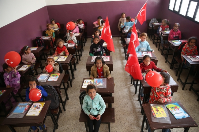 Terörden temizlenen Afrin’de çocuklar ders başı yaptı